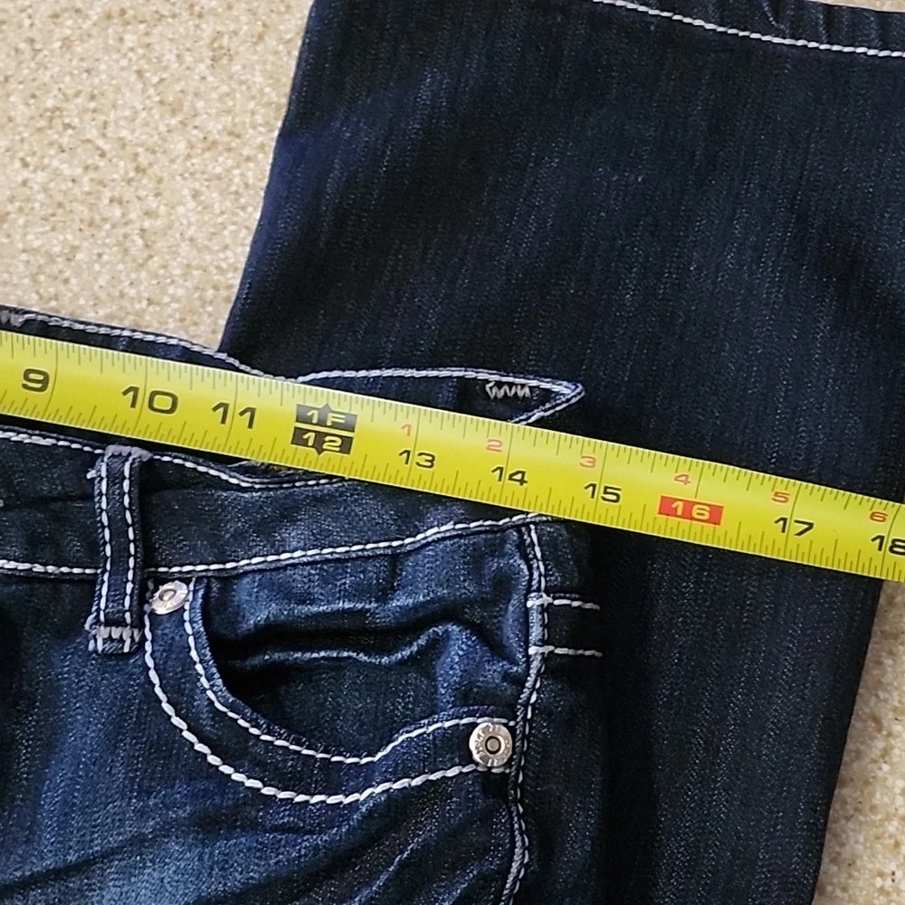 NWOT Twentyone Black by Rue 21 Bling Boot Cut Jeans Size 3/4 - Picture 8 of 13